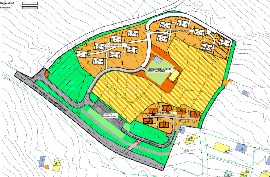 Planung zur Bebauung des Grundst�cks mit Wohnh�usern und Chalets