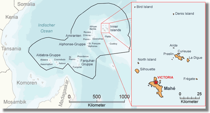 Immobilien auf den Inseln der Seychellen Mahe, Desroches, Praslin und La Digue