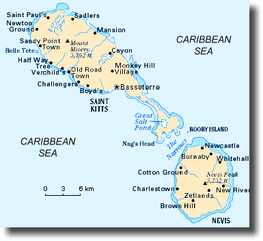 Immobilien der Insel St.Kitts und Nevis in der Karibik vom Immobilienmakler