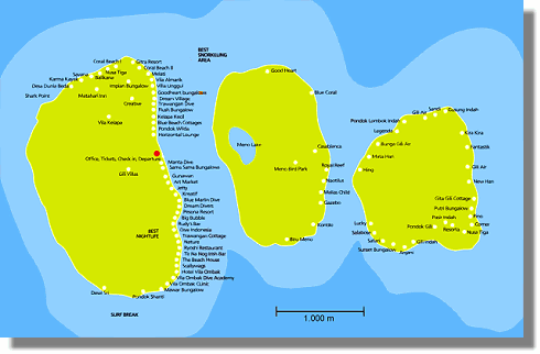 Immobilien auf den Gili Inseln, Gili Trawangan, Gili Meno und Gili von Indonesien